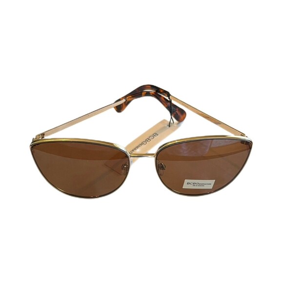 "BCBG" BCBGENERATION Gold Tone Brown Lens Aviator Sunglasses NWT - Picture 3 of 5